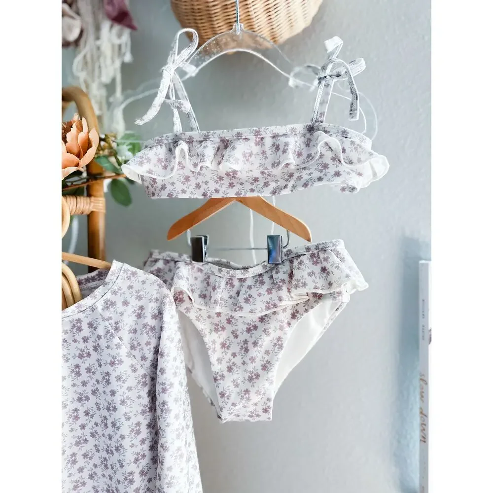 Jamie Kay Pressed Wildflowers & Meadowlight Days 3pc rashguard swimsuit set 4/5